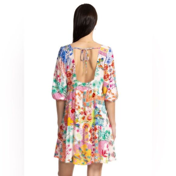 Johnny Was California PAULA TIERED MINI DRESS Size XXL - Picture 10 of 14